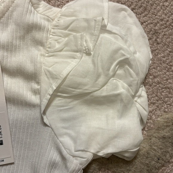 Janie and Jack White Puff Sleeved shirt - Picture 2 of 4